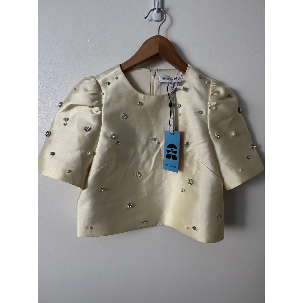 NWT Hunter Bell XS Ivory Gem Olivia Top - Picture 2 of 6